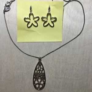 Lia Sophia Floral Necklace & Earrings